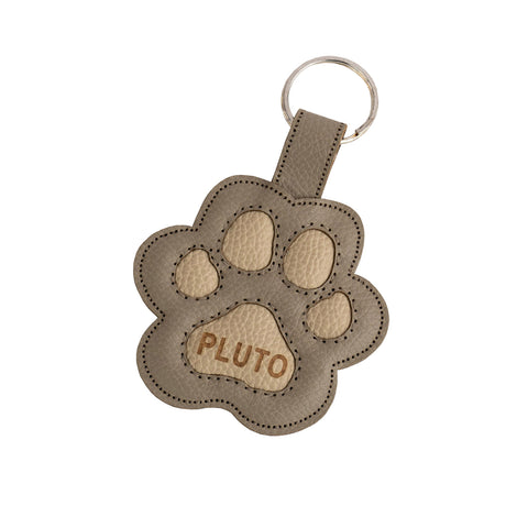 Customised Upcycled Rexine Paw Keychain