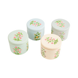 Hand Painted Terracotta Candle with Lid