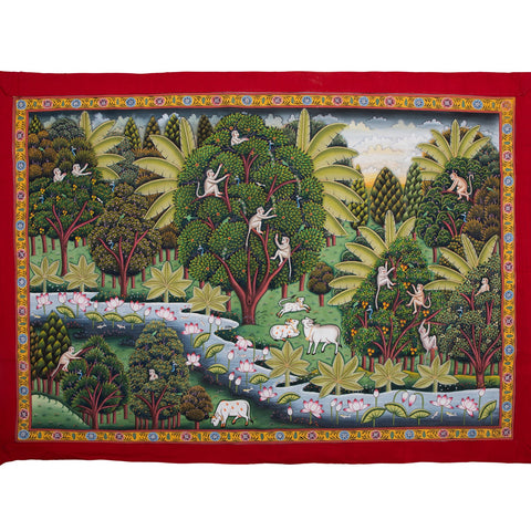 Pichwai Painting - A forest Scene