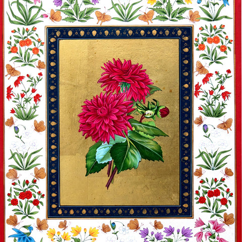 Hand Painted Gold Leafing Painting