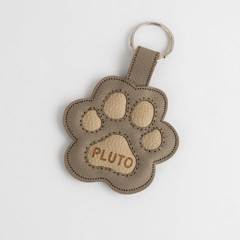 Customised Upcycled Rexine Paw Keychain