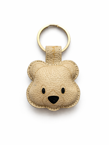 Handmade Bear Keychain from Upcycled Material – Cute & Sustainable