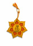 Upcycled Handmade Decorative Dangler – Sunflower, Goddess Saraswati & Goddess Lakshmi Designs