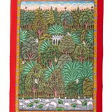 Pichwai Painting - A forest Scene with Temple